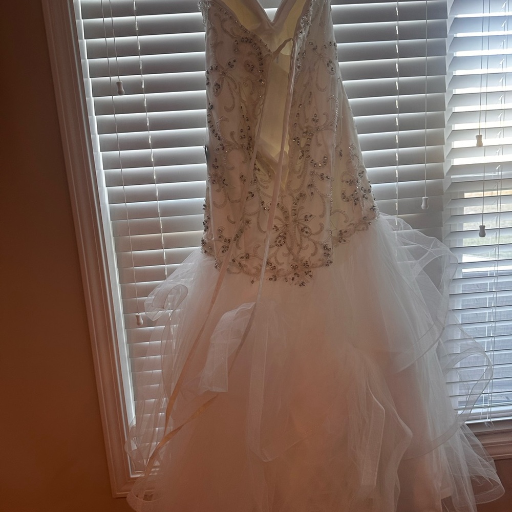 Elegant White Beaded Gown